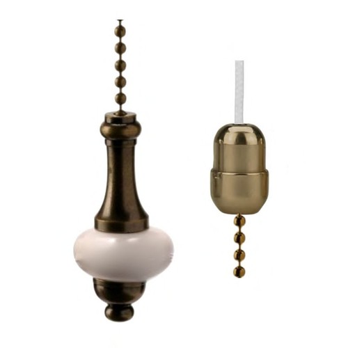 White ceramic antique brass - white, &