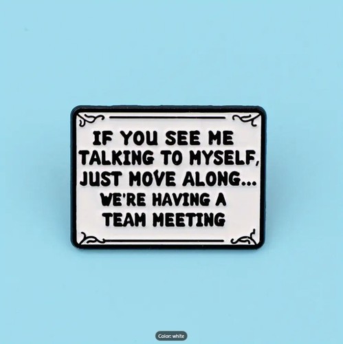 Funny sarcastic enamel pin - sarcastic,