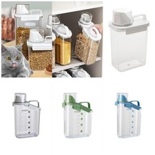 1100-2500ml Airtight Pet Food Container Dog Cat Animal Storage Bin Dry Feed Cup