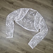 Womens UK 8 White Sheer