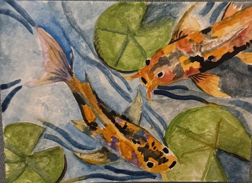 Aceo original watercolour - aceo,