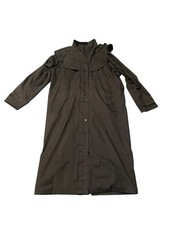 Jack Murphy womens long raincoat brown hooded size 16