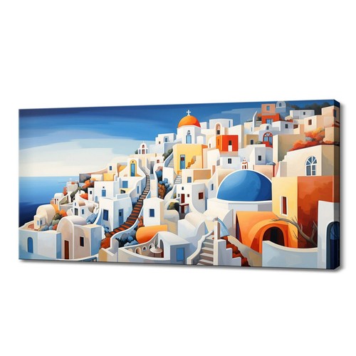 Santorini island greece canvas - island,
