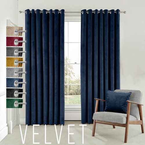 Crushed velvet curtains - crushed,