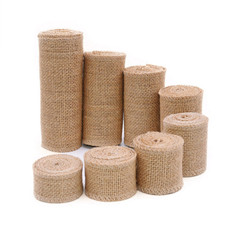 2M Natural Burlap Jute Hessian Flax Ribbon Roll Wedding Decor 2.5-30cm