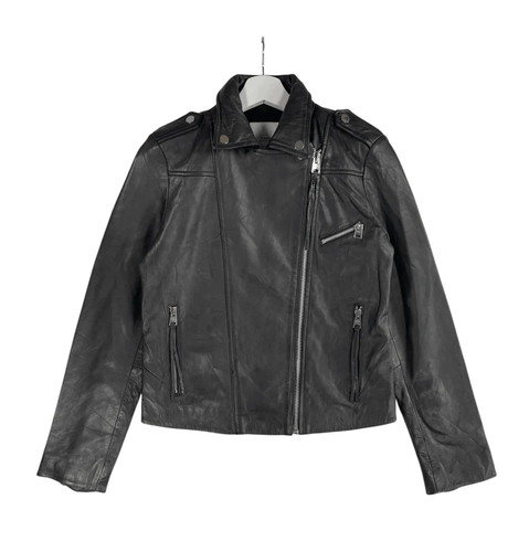 Mango leather jacket - mango, womens