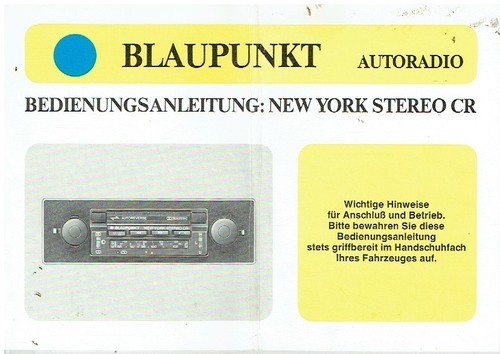 Blaupunkt new york car - new,