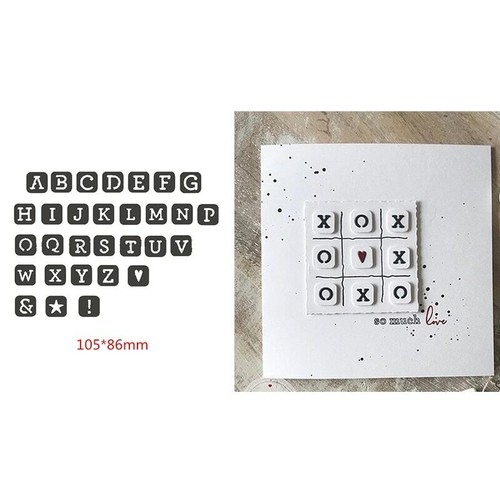 Square alphabet metal - metal, cutting