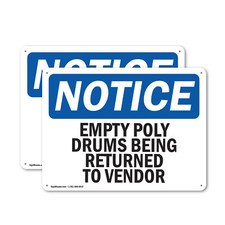 (2 Pack) Empty Poly Drums