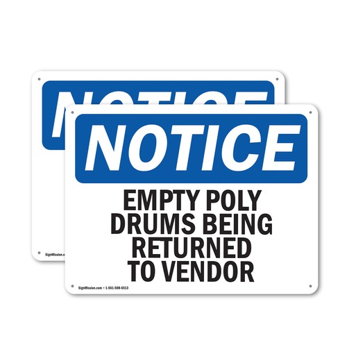 Empty poly drums - empty,