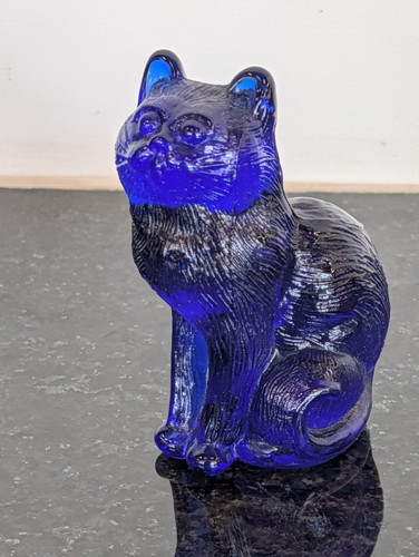 Vintage mosser glass cobalt - glass,