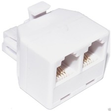 RJ11 4 Wire 2 Way Adapter Dual