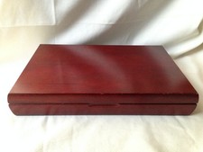 Empty Vintage Wooden Cutlery Box - 17.3/4" x 11.1/2" x 3"