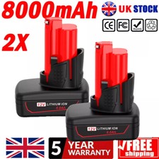 2x Battery Fit For Milwaukee
