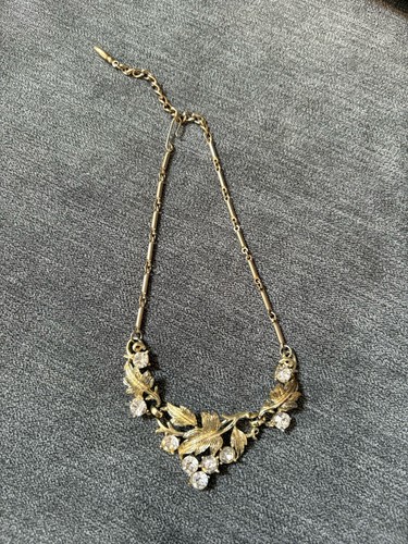 Vintage signed coro gold - gold, clear