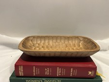 Vintage Hand Carved Wood Bowl