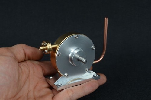 Mini live steam turbine engine - steam,