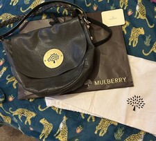 Mulberry Daria Satchel Shoulder Or Crossbody Bag In Soft Grey Pebble Leather.