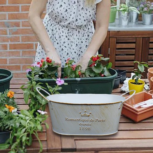 Metal planter retro decorative - planter,
