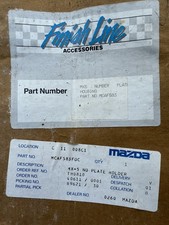 Genuine Mazda Parts - Dealership clearance - NOS  MX5 number plate plinth holder