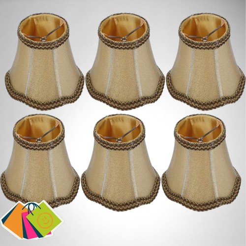Gold lamp shades with - 6,