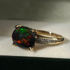 Large 3.8ct Solid Black Opal