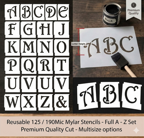 Alphabet letter stencil - stencil, set