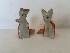 2 x Vintage Porcelain Foxes