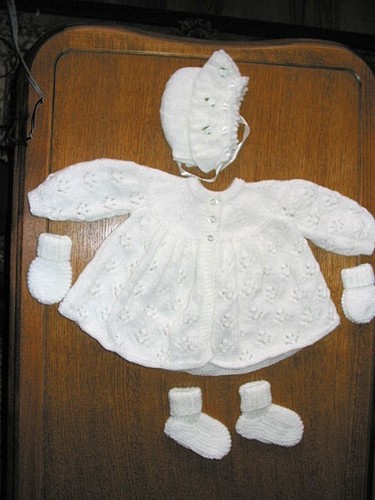 Baby white matinee set new - white, 0