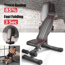 Weight Bench Adjustable Foldable Strength Training Full Body Workout Incline Gym