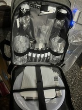 2 Person Picnic Bag Backpack Set For 2 Weatherproof Rucksack Cooler With Blanket