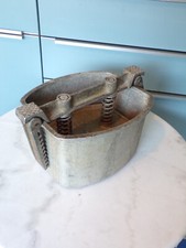ANTIQUE MOLD PRESS HAM-TERRINE-PASTA-CAST ALUMINUM-JMT 3-CREZALU-CHARCUTIER