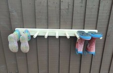 Welly wellington wellies wooden rack boot holder wall mounted MANY CHOICES
