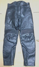 FRANK THOMAS Ladies Leather Motorbike Trousers Ladies UK 14 = 32" Waist (LUB#1)