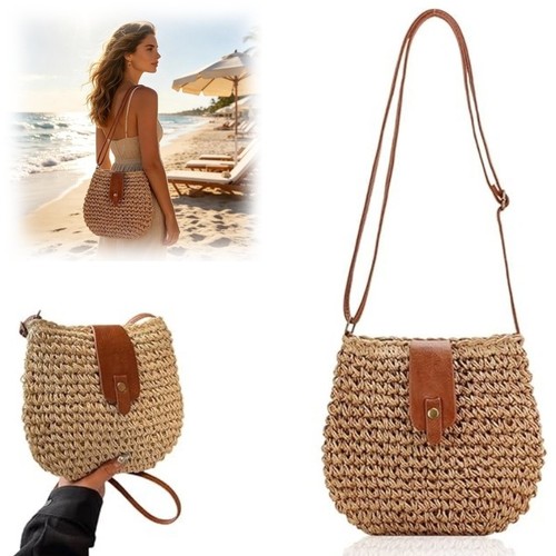 Womens straw crossbody bag - crossbody,