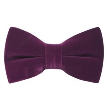 Luxury Aubergine Purple Velvet Bow Tie