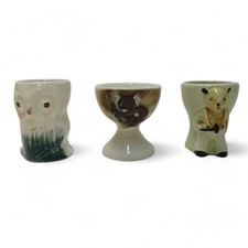 3 x Vintage Animal Egg Cups