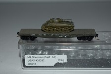 N Scale Ken Ray Models United States Army 40' Flat Car with M4 Sherman C37581