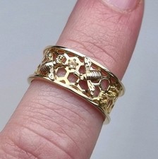 Hallmarked 9ct Yellow Rose