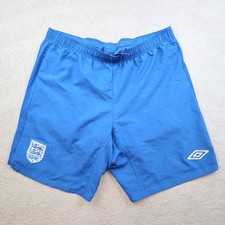 England Football Shorts Large Blue 2010 2011 Away Umbro Mens Adults