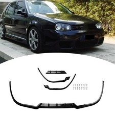 FOR VW Golf Mk4 R32 Cupra R FRONT BUMPER LIP SPOILER SPLITTER KIT BLACK GLOSS UK
