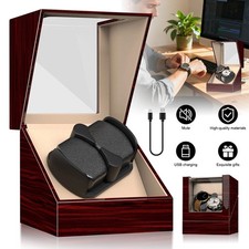 Automatic Watch Winder Display Case Rotating Storage-Organizer Single Quiet Box