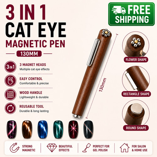 Magnetic cat eye nail - cat,