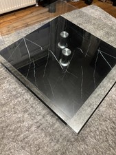 Large Marble And Glass Coffee