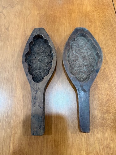 Antique wooden molds floral - wooden,