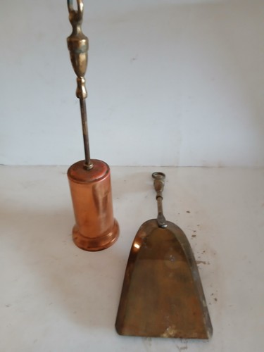 Vintage solid brass fire place - solid,