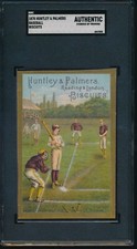 1878 HUNTLEY & PALMERS BISCUITS BASEBALL SGC AUTHENTIC - EARLY DEPICTION RARE