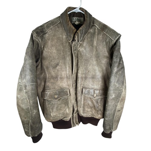 Vtg bean leather jacket - vtg,