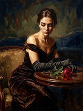 ORIGINAL JEAN VOS VELVET ROSE