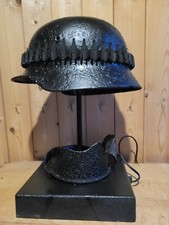 WW 2 German Helmet Lamp & Tiger Tank Shell Battlefield Find